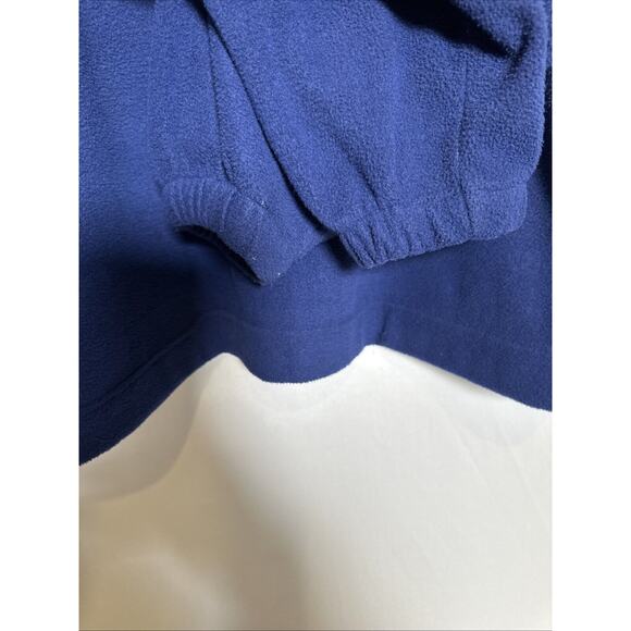 VTG JERZEES Sweater Men's L Blue Gray 1/4 Zip Heavy Fleece Pockets 90s - Picture 6 of 8